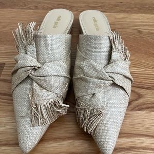 Brand New Never Worn Cult Angie Raffia Mules.